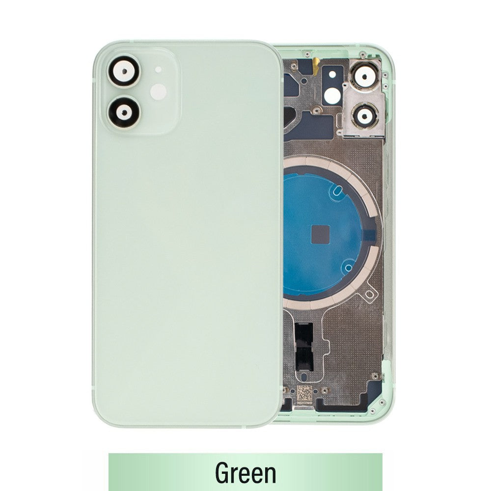 Rear Housing for iPhone 12 mini (NO LOGO)-Green Rear Housing for iPhone 12 mini (NO LOGO)-Green